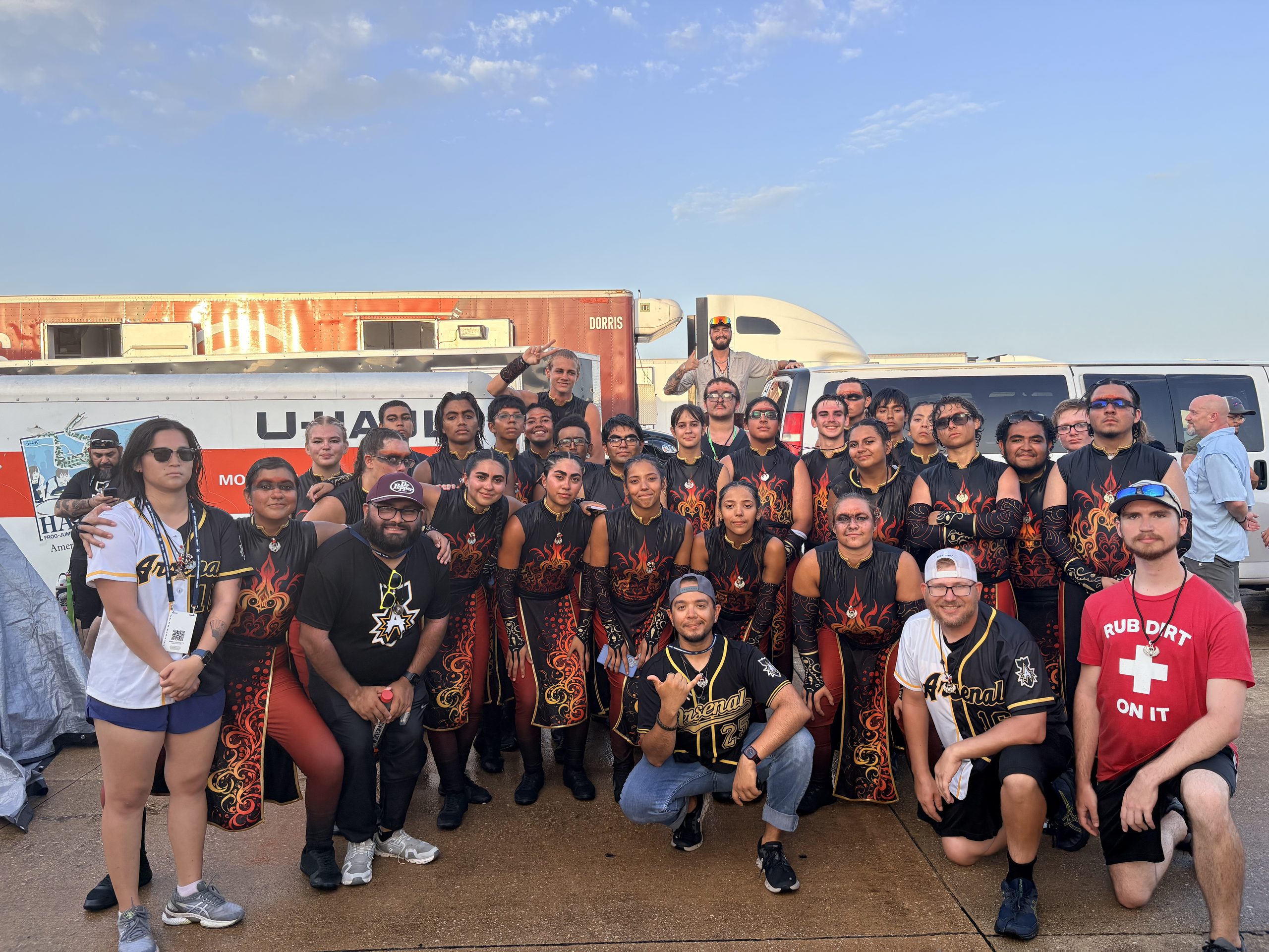 Arsenal Drum & Bugle Corps 2026 family group photo