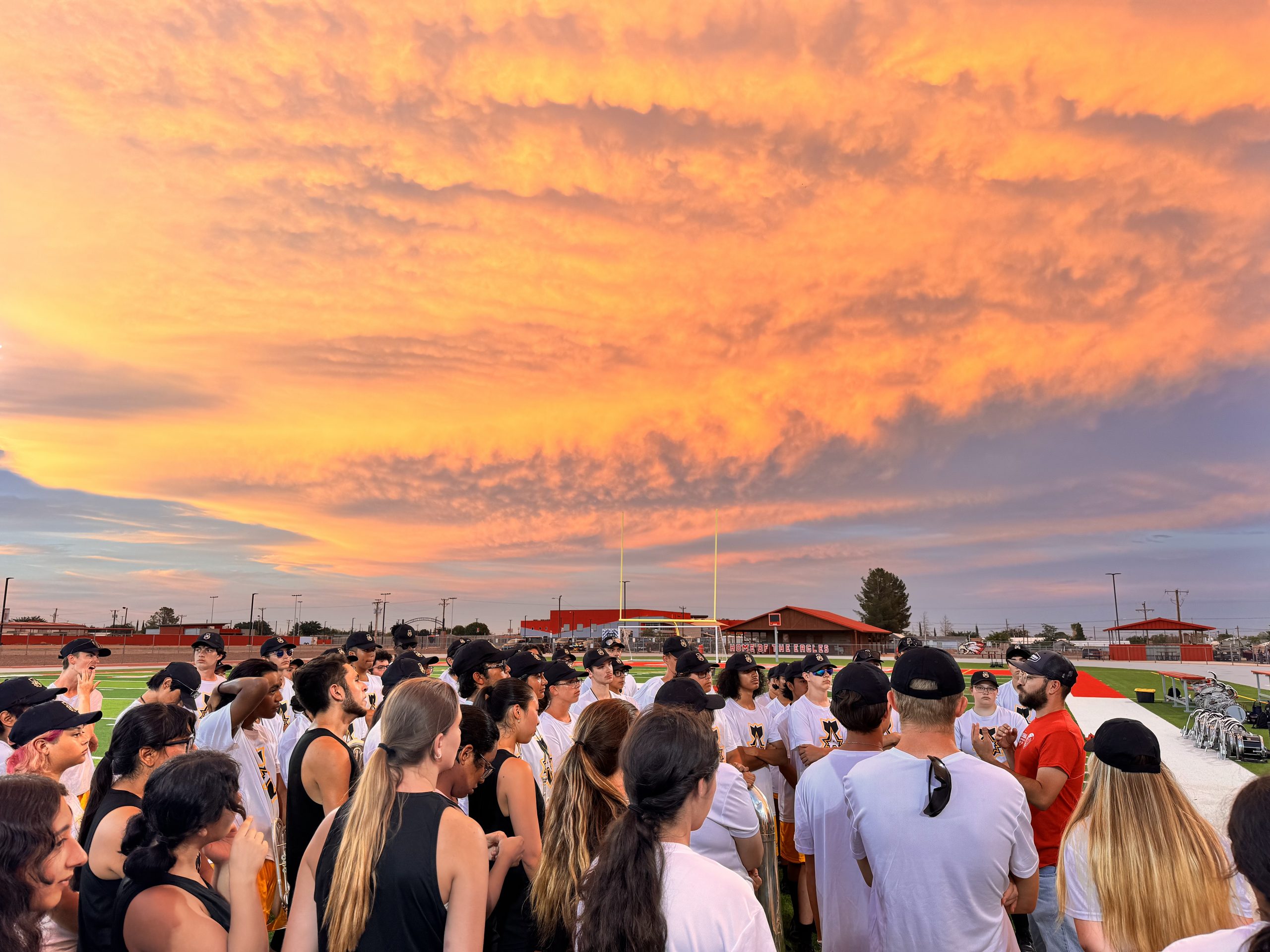 Arsenal Drum & Bugle Corps 2026 sunset crowd photo